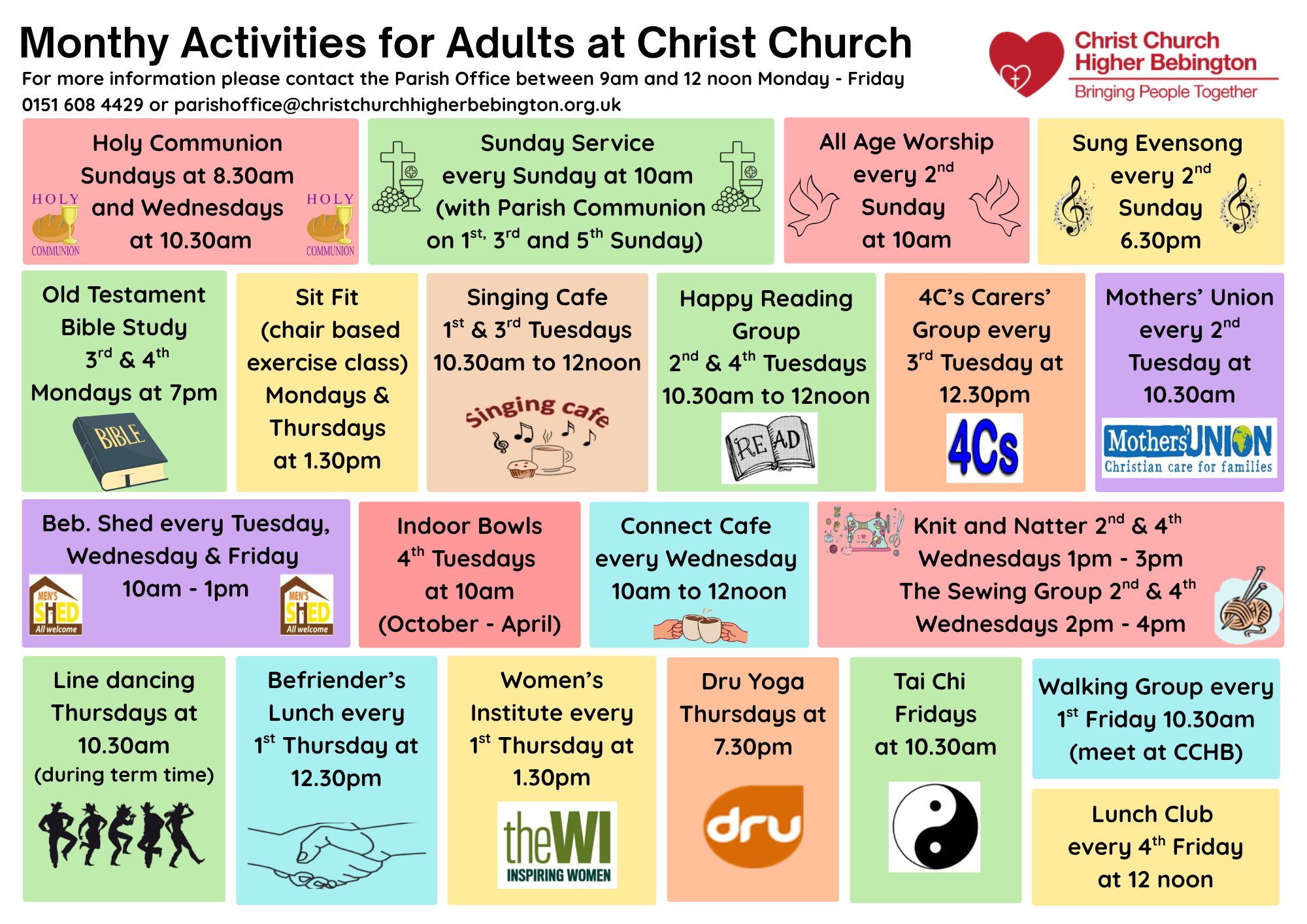 Monthly Activities Sep to July
